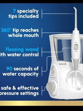 Waterpik Aquarius Water Flosser WP-660 White Open Box Never Used